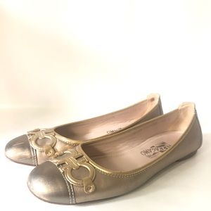 Salvatore Ferragamo metallic Bronze size 10 B
